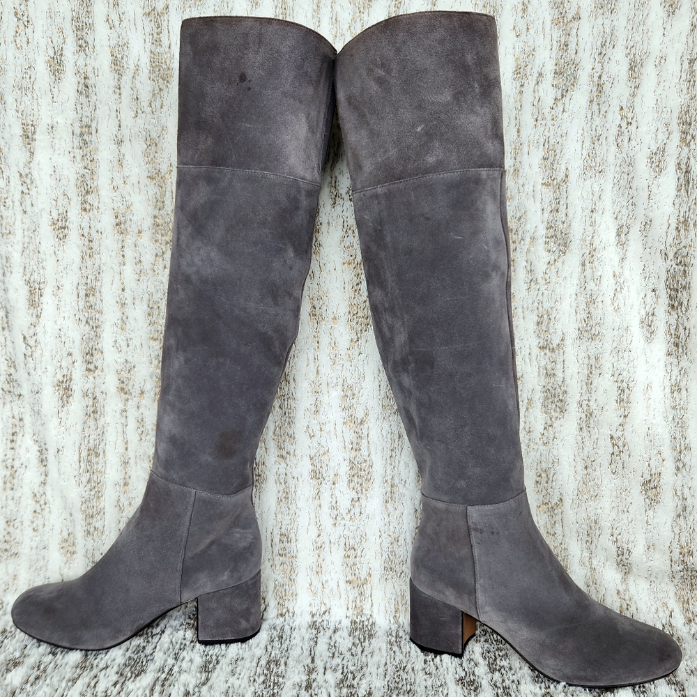 Clark’s "Somerset Barley Ray" Suede Over-the-Knee Boot Gray Grey, Women's Size 7 - Picture 9 of 15